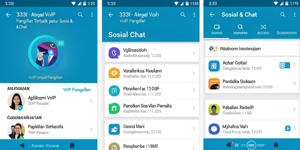 Antarmuka pengguna 333I untuk panggilan VoIP yang intuitif dan ramah.