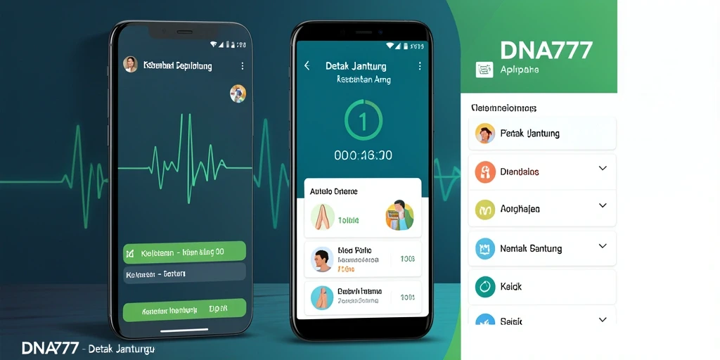 Antarmuka aplikasi Detak Jantung yang informatif dan menarik.
