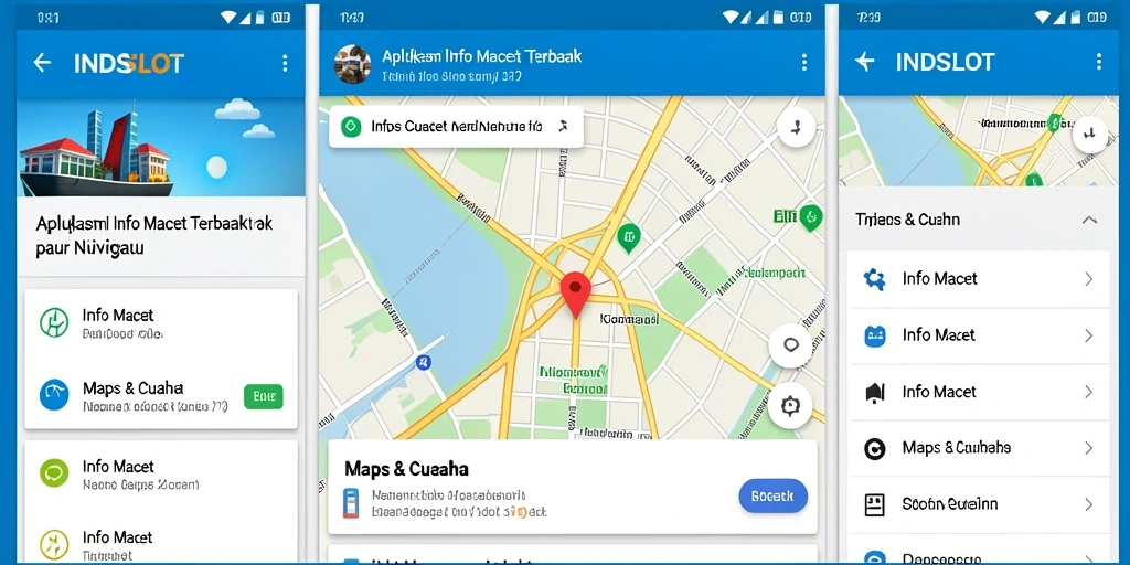 Antarmuka INDSLOT menampilkan informasi kemacetan secara jelas dan interaktif.