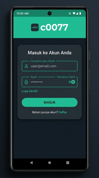 Masuk akun c0077 untuk pengguna Android Indonesia
